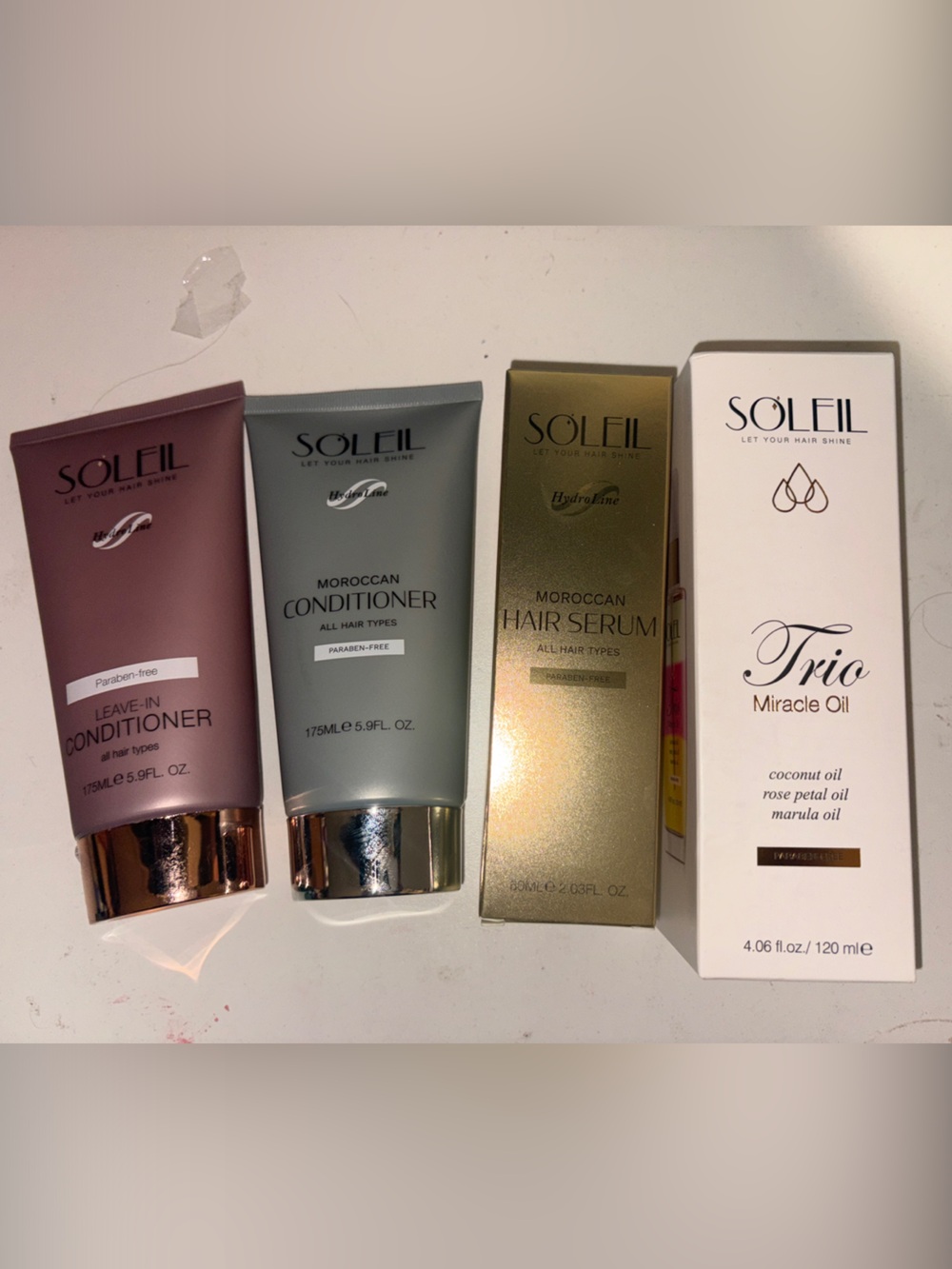 Soleil Moroccan shampoo Conditioner & Hair Serum Set -4 PC full size